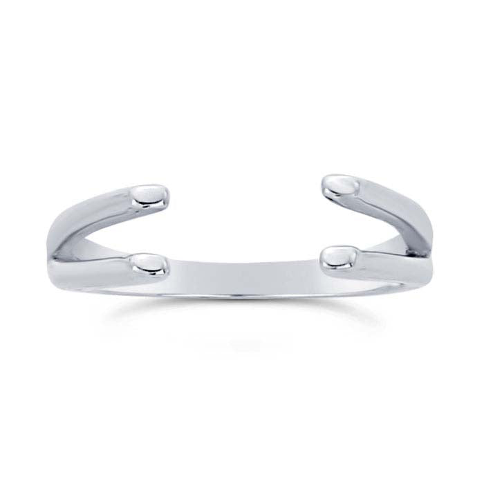 Sterling Silver Split Ring Shank with Pads