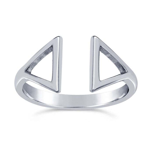 Sterling Silver Open-Triangle Ring Shank