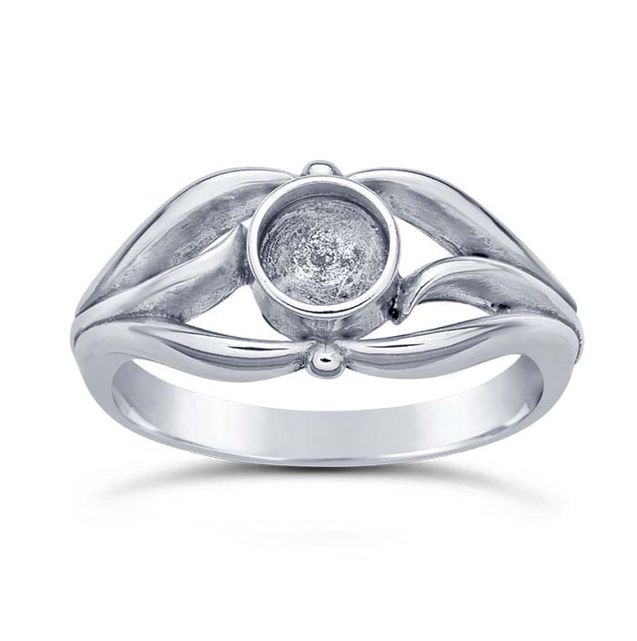 Sterling Silver Filigree Round Ring Mounting
