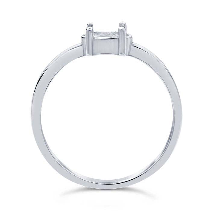 Sterling Silver Oval Ring Mounting