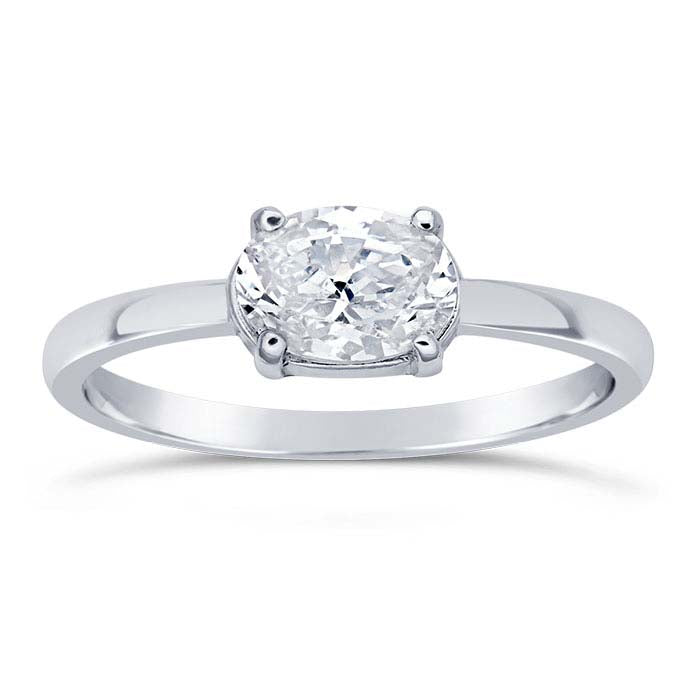 Sterling Silver Oval Ring Mounting