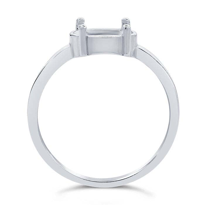 Sterling Silver Oval Ring Mounting
