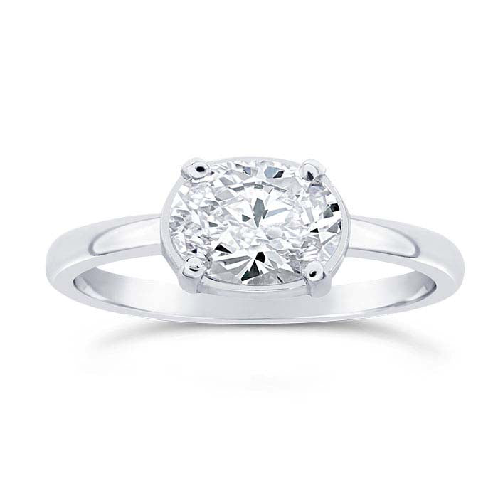 Sterling Silver Oval Ring Mounting