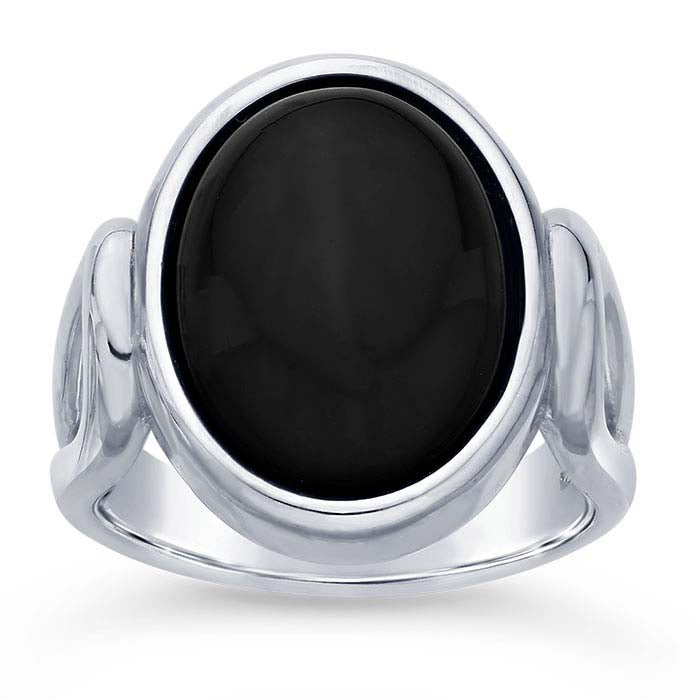 Sterling Silver Split-Shank 16 x 12mm Oval Cabochon Ring Mounting