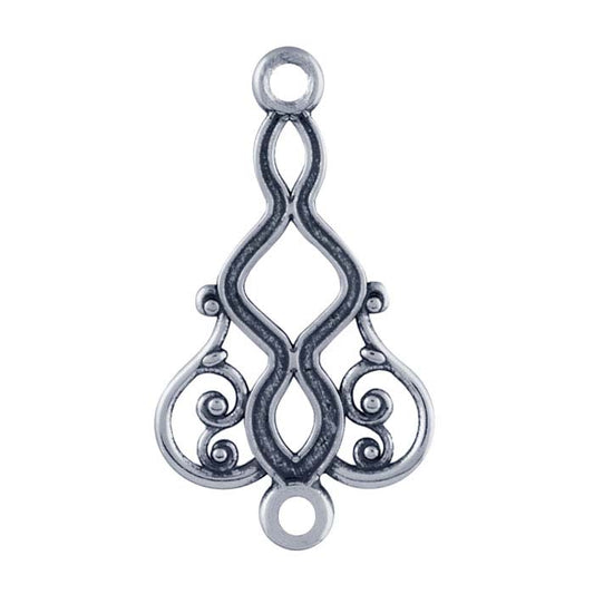 Sterling Silver Filigree Link Component