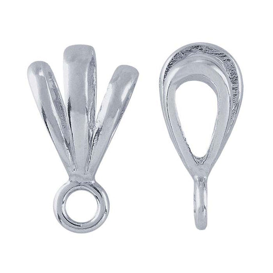 Sterling Silver Triple-Loop Pendant Bail with Ring