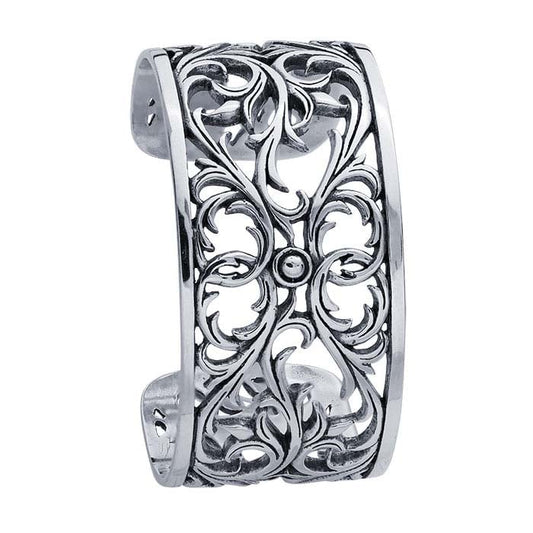Sterling Silver Guinevere Filigree Cuff Bracelet