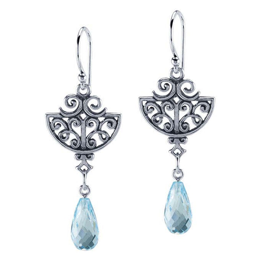 Sterling Silver Filigree Fan Link Component