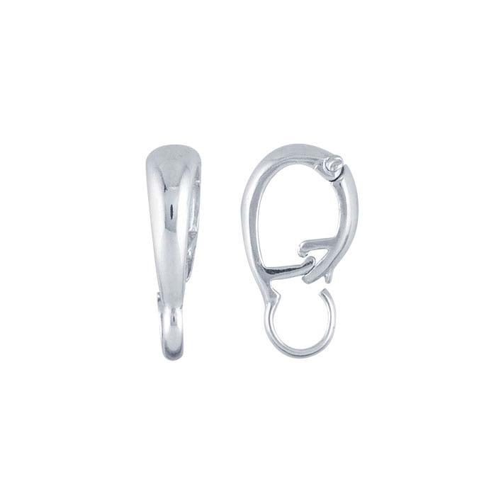 Sterling Silver Necklace Enhancer with Large Ring