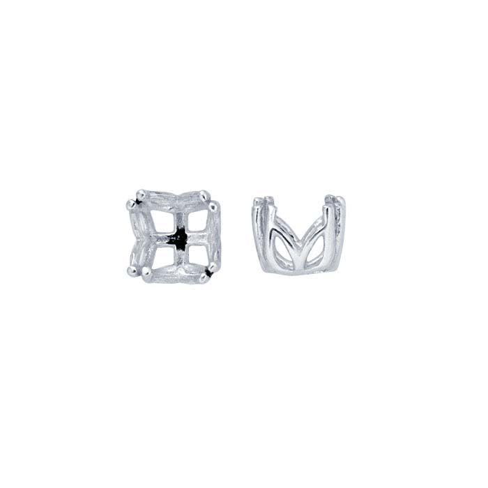 Round Pre-Notched Double-Prong 4-Prong Setting