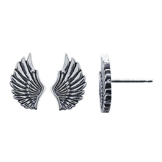 Sterling Silver Angel Wings Post Earring