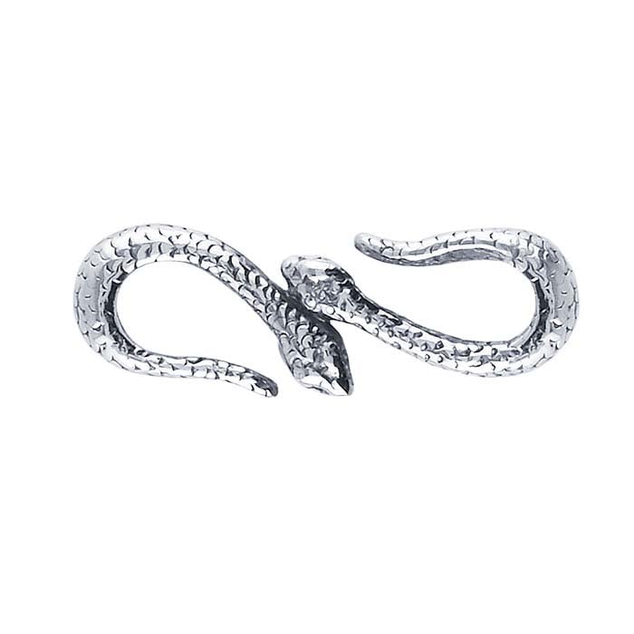 Sterling Silver Double-Snake S-Hook Clasp