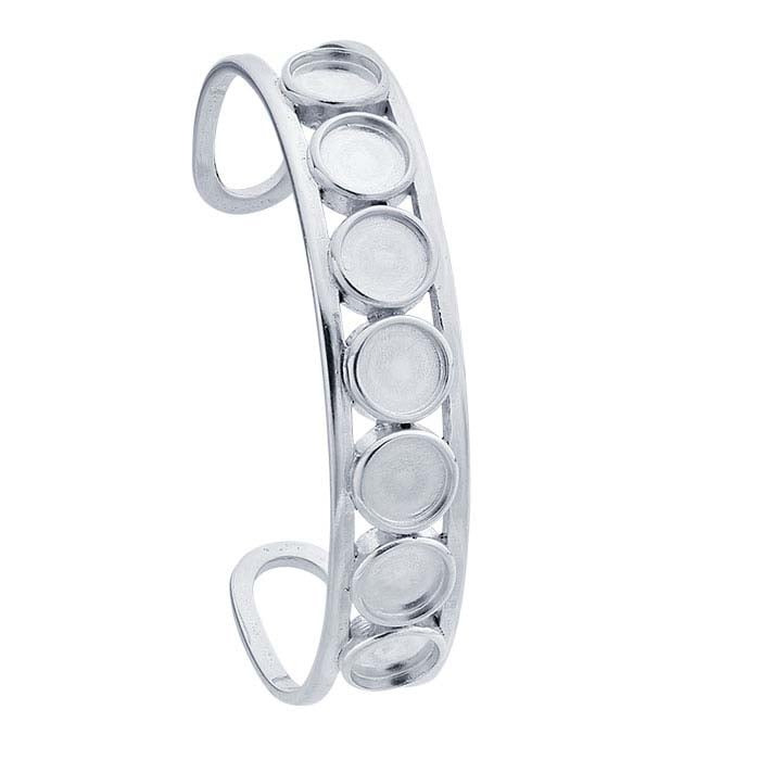 Sterling Silver Open Wire Cuff Bracelet Mounting