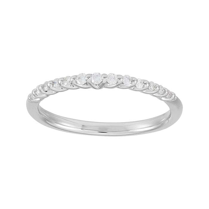 10K White Gold Diamond-Set Band