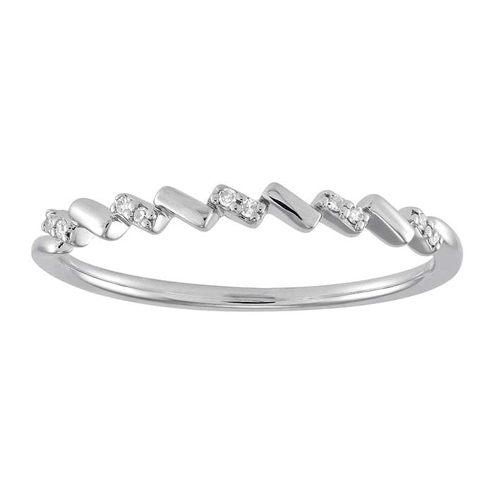 Sterling Silver Diamond-Set Band