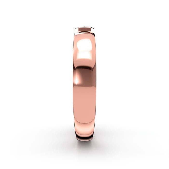 14K Rose Gold 5 x 4mm Emerald-Cut Solitaire Stone Ring Mounting