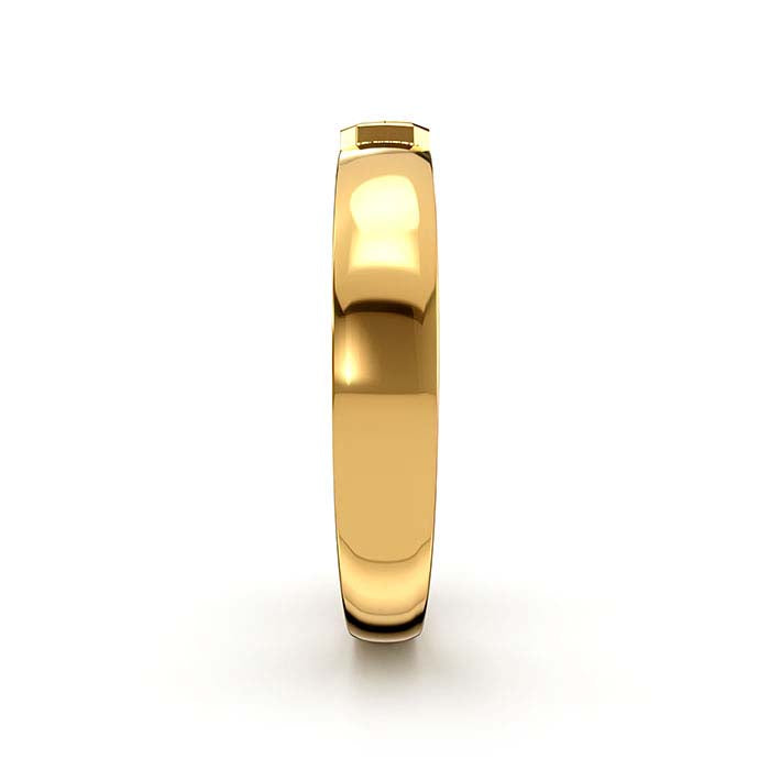 18K Yellow Gold 5 x 4mm Emerald-Cut Solitaire Stone Ring Mounting