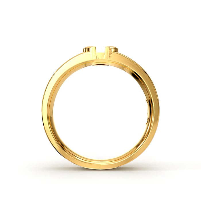 18K Yellow Gold 5 x 4mm Oval Solitaire Stone Ring Mounting