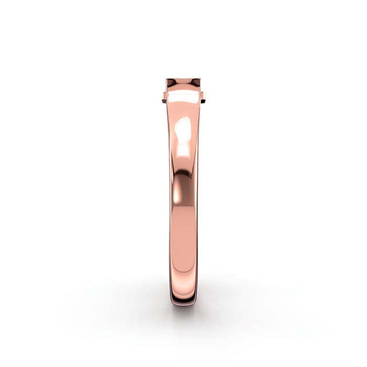 14K Rose Gold 5 x 4mm Emerald-Cut Stone Ring Mounting