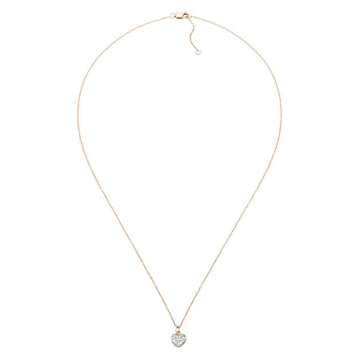 10K Yellow Gold Diamond-Set Heart Necklace