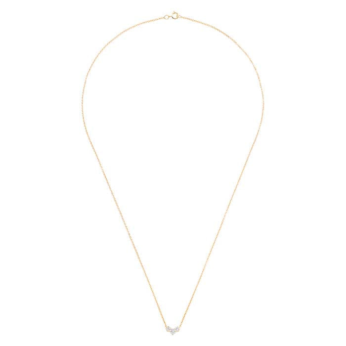 10K Yellow Gold Trio Diamond-Set Necklace