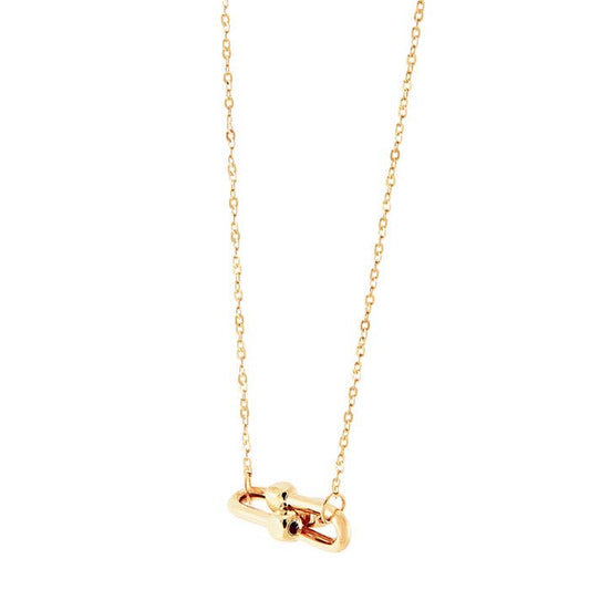 14K Yellow Gold Interlocked Bars Necklace