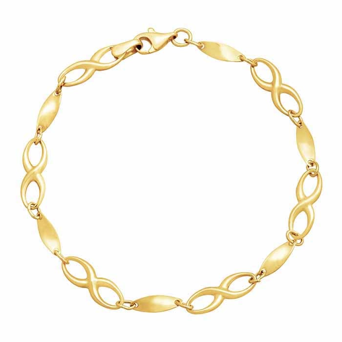 Bracciale a maglia infinito in oro giallo 14K