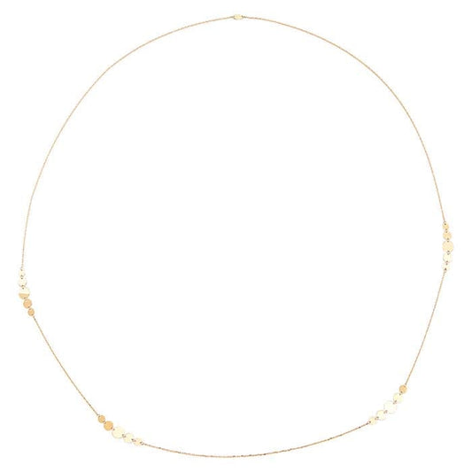 Halskette „Gradient Disc Station“ aus 14 Karat Gelbgold